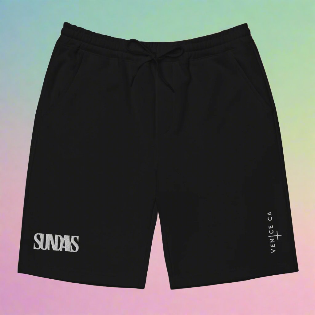 Sunday Basics: White Embroidered Fleece Shorts