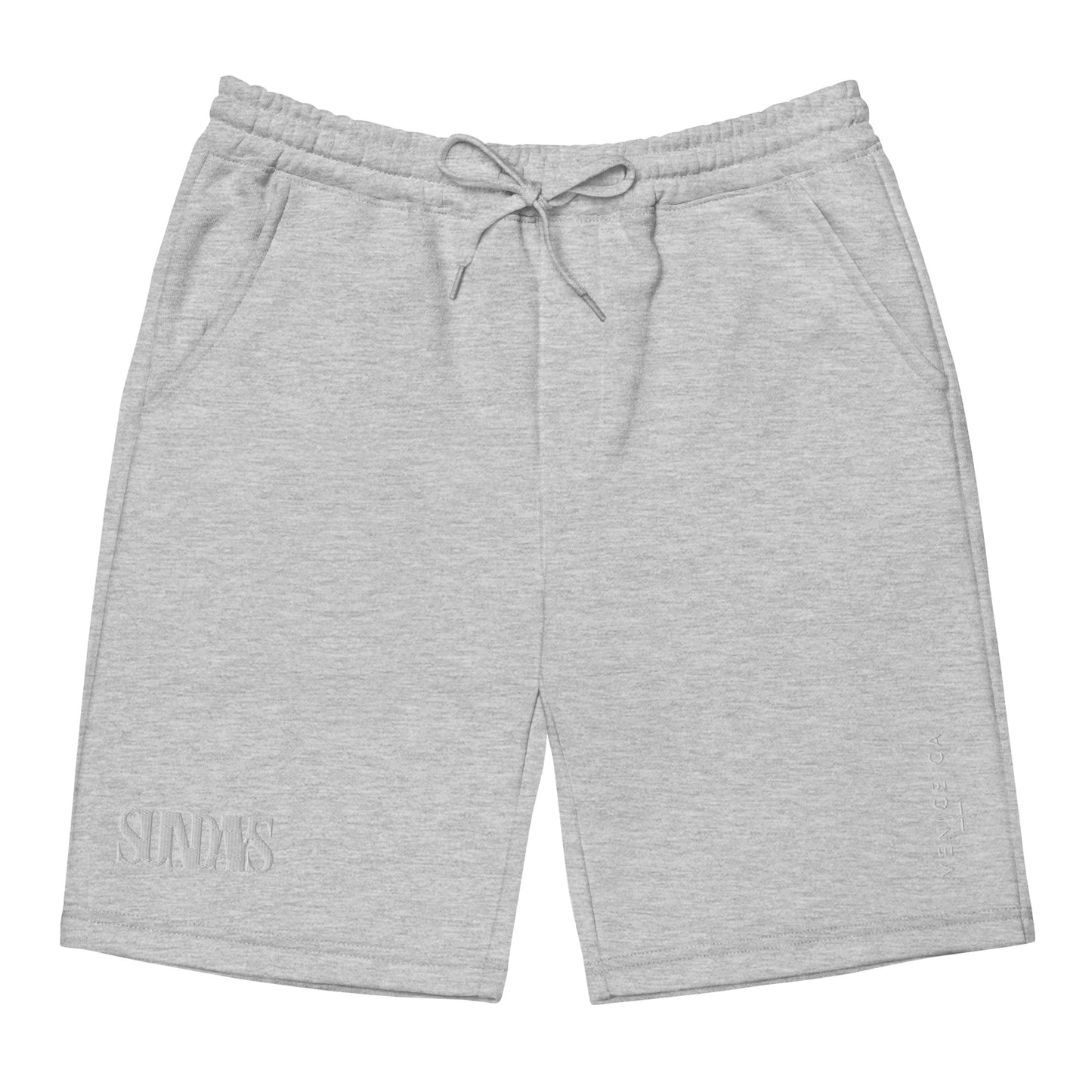 Sunday Basics: White Embroidered Fleece Shorts