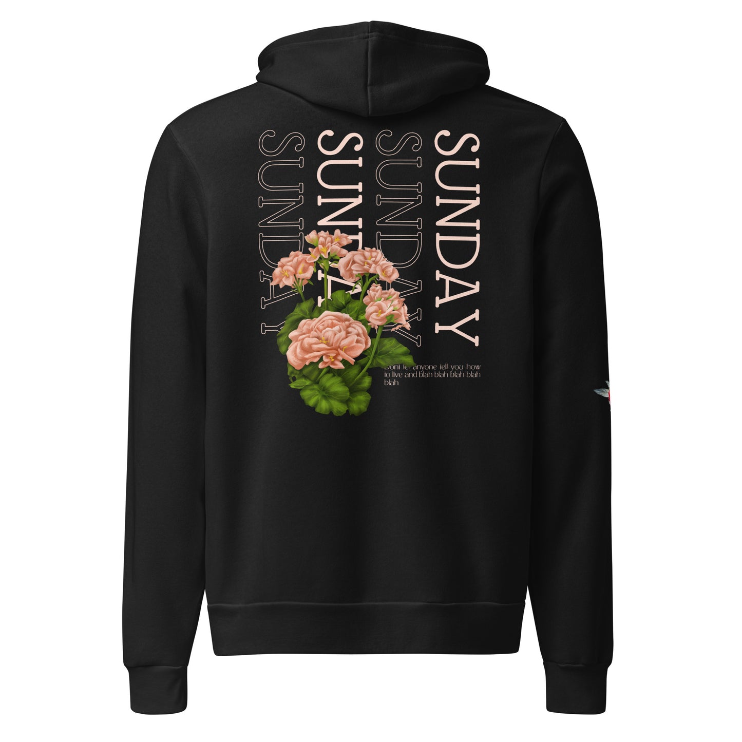 Sunday Flowers Unisex Draw String Hoodie