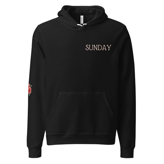 Sunday Flowers Unisex Draw String Hoodie