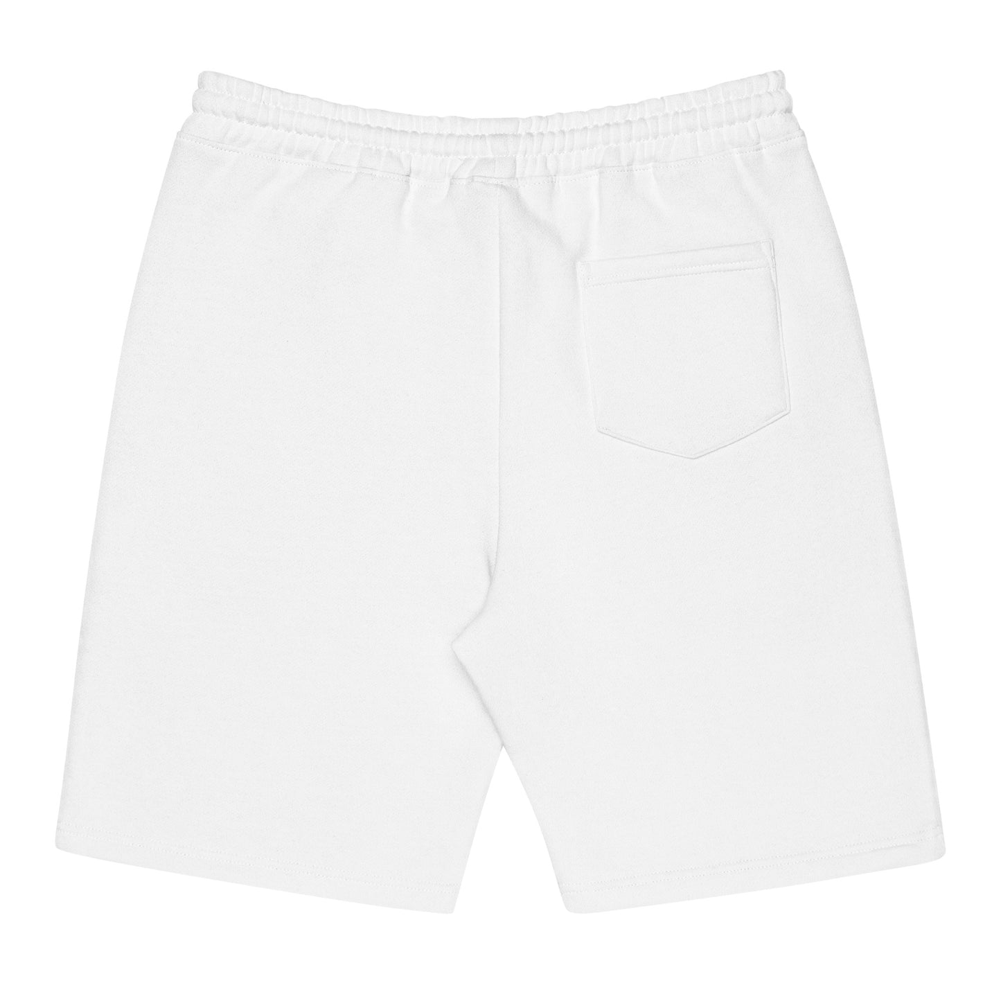 Sundays in Venice: White Embroidered Fleece Shorts