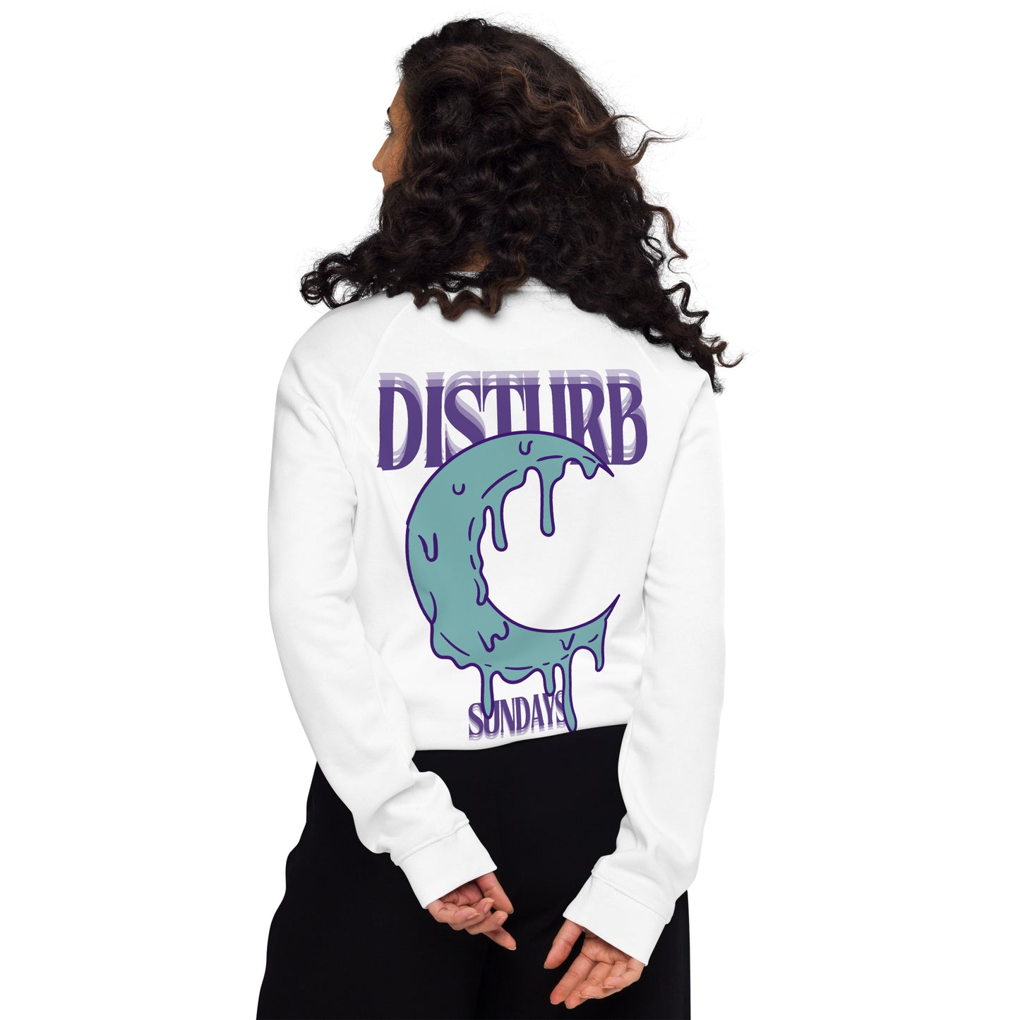 DISTURB: Moon Drip Unisex Raglan Sweatshirt